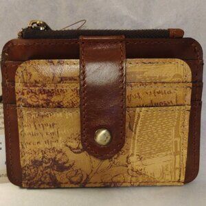 Patricia Nash Leather ID Cred Card Case 'Italian Sketchbook'-NWT